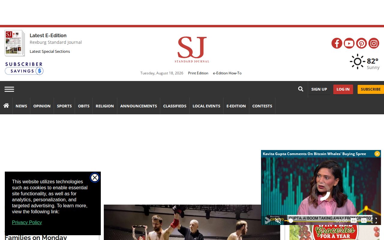 Rexburg Standard Journal local news source for Madison County crime coverage