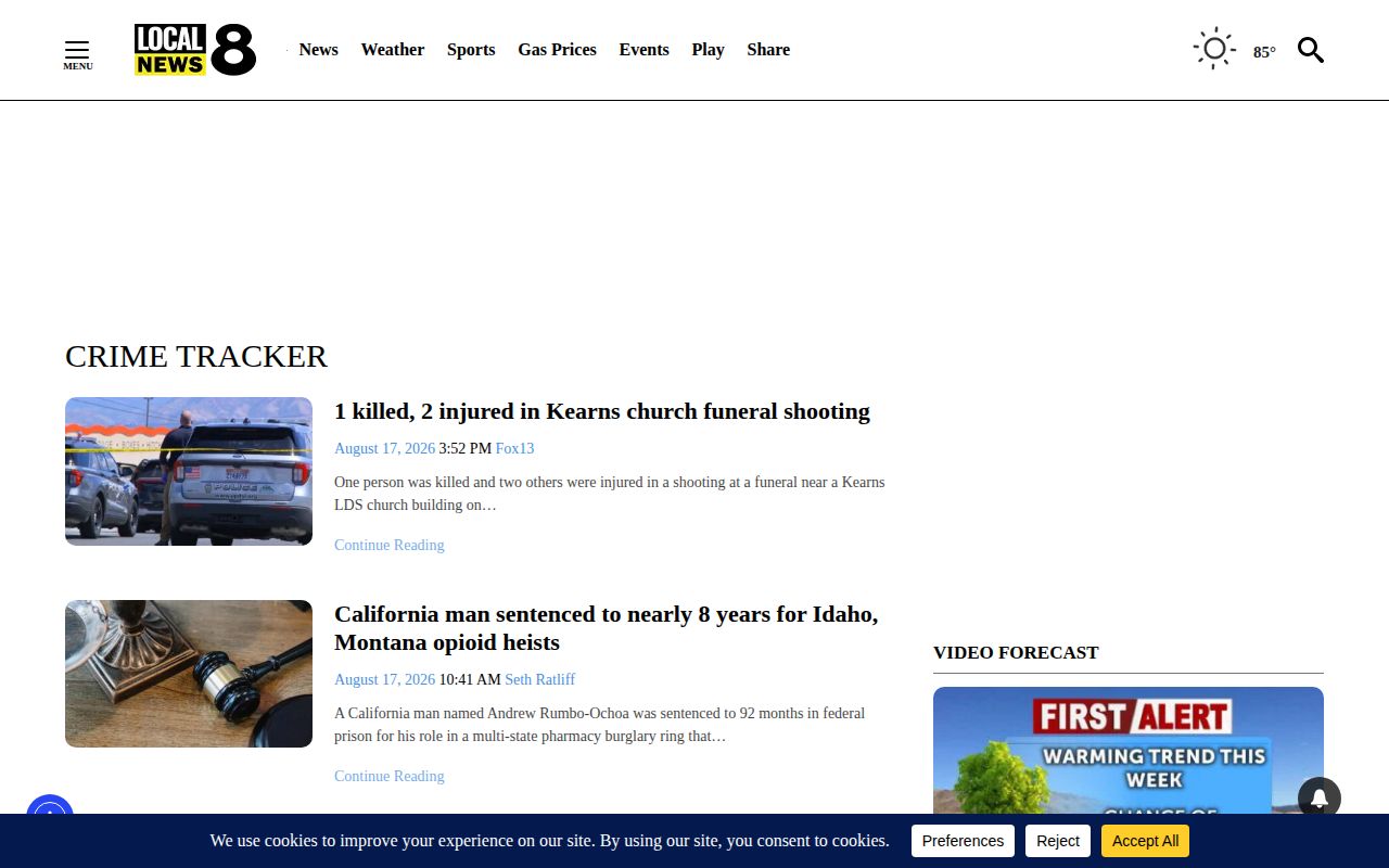 Local News 8 Crime Tracker archive for Madison County arrest news
